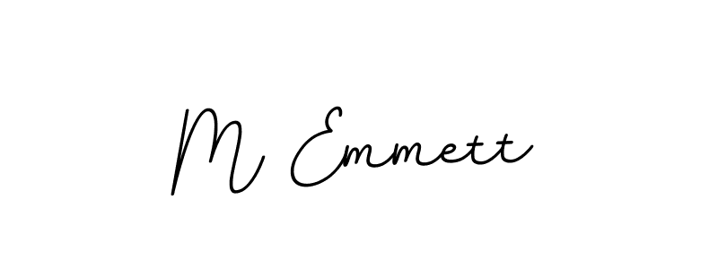 Design your own signature with our free online signature maker. With this signature software, you can create a handwritten (BallpointsItalic-DORy9) signature for name M Emmett. M Emmett signature style 11 images and pictures png