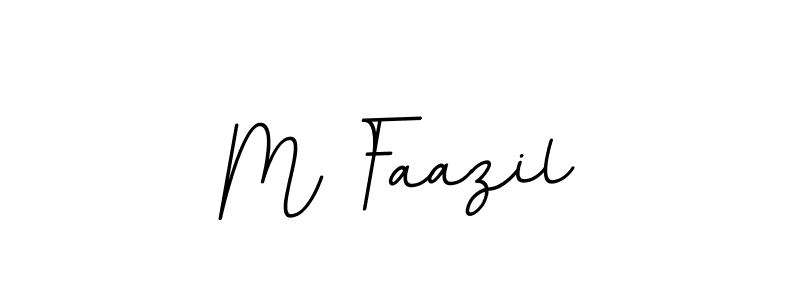 The best way (BallpointsItalic-DORy9) to make a short signature is to pick only two or three words in your name. The name M Faazil include a total of six letters. For converting this name. M Faazil signature style 11 images and pictures png