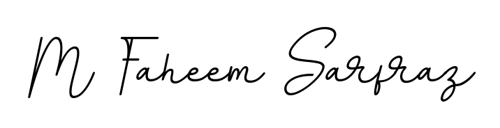 Explore multiple handwriting variations for M Faheem Sarfraz including this stunning BallpointsItalic-DORy9 design. Free to use across all platforms. M Faheem Sarfraz signature style 11 images and pictures png