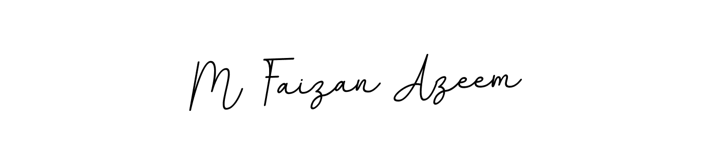 Use a signature maker to create a handwritten signature online. With this signature software, you can design (BallpointsItalic-DORy9) your own signature for name M Faizan Azeem. M Faizan Azeem signature style 11 images and pictures png