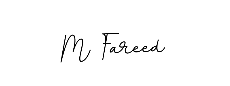 Design your own signature with our free online signature maker. With this signature software, you can create a handwritten (BallpointsItalic-DORy9) signature for name M Fareed. M Fareed signature style 11 images and pictures png