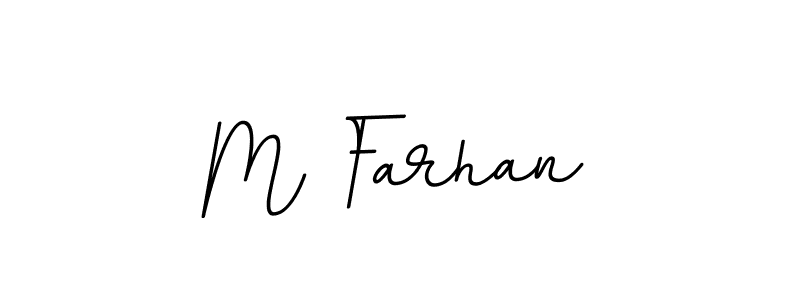 Use a signature maker to create a handwritten signature online. With this signature software, you can design (BallpointsItalic-DORy9) your own signature for name M Farhan. M Farhan signature style 11 images and pictures png