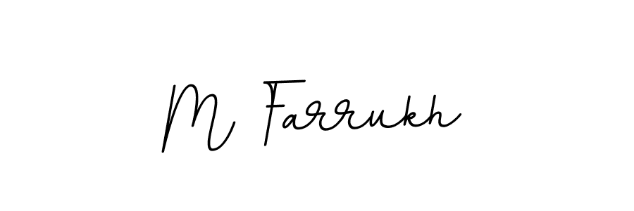 How to make M Farrukh name signature. Use BallpointsItalic-DORy9 style for creating short signs online. This is the latest handwritten sign. M Farrukh signature style 11 images and pictures png