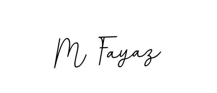 How to make M Fayaz name signature. Use BallpointsItalic-DORy9 style for creating short signs online. This is the latest handwritten sign. M Fayaz signature style 11 images and pictures png
