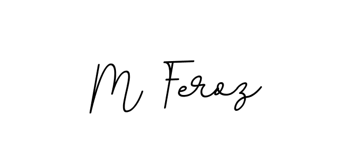 Design your own signature with our free online signature maker. With this signature software, you can create a handwritten (BallpointsItalic-DORy9) signature for name M Feroz. M Feroz signature style 11 images and pictures png