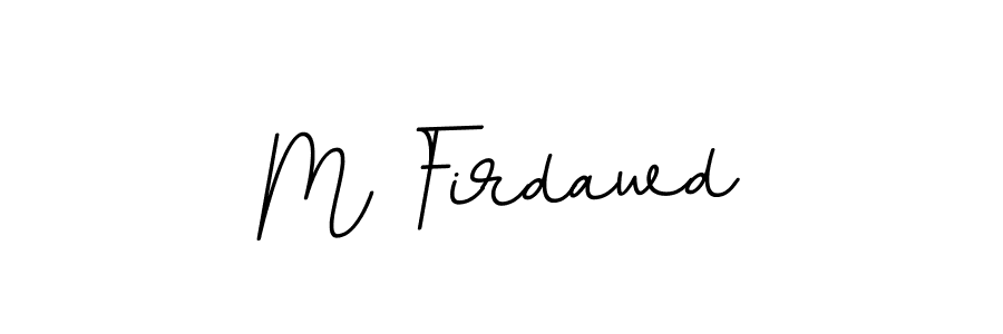 Create a beautiful signature design for name M Firdawd. With this signature (BallpointsItalic-DORy9) fonts, you can make a handwritten signature for free. M Firdawd signature style 11 images and pictures png