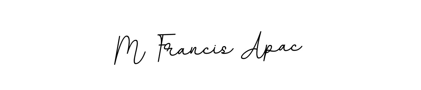Make a beautiful signature design for name M Francis Apac. With this signature (BallpointsItalic-DORy9) style, you can create a handwritten signature for free. M Francis Apac signature style 11 images and pictures png