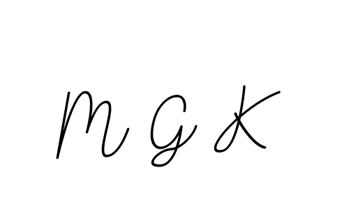 Create a beautiful signature design for name M G K. With this signature (BallpointsItalic-DORy9) fonts, you can make a handwritten signature for free. M G K signature style 11 images and pictures png