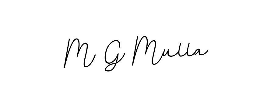 Create a beautiful signature design for name M G Mulla. With this signature (BallpointsItalic-DORy9) fonts, you can make a handwritten signature for free. M G Mulla signature style 11 images and pictures png