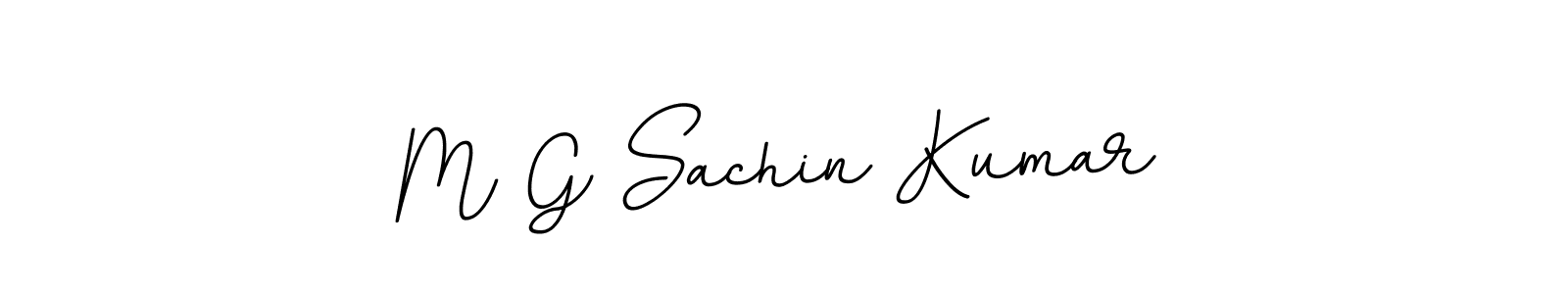 Use a signature maker to create a handwritten signature online. With this signature software, you can design (BallpointsItalic-DORy9) your own signature for name M G Sachin Kumar. M G Sachin Kumar signature style 11 images and pictures png