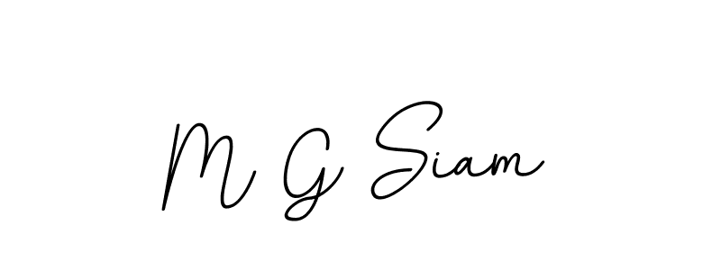 Create a beautiful signature design for name M G Siam. With this signature (BallpointsItalic-DORy9) fonts, you can make a handwritten signature for free. M G Siam signature style 11 images and pictures png