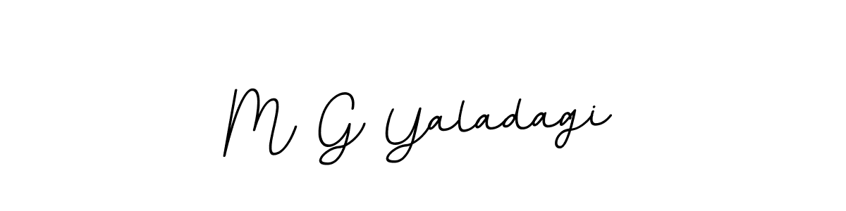 Use a signature maker to create a handwritten signature online. With this signature software, you can design (BallpointsItalic-DORy9) your own signature for name M G Yaladagi. M G Yaladagi signature style 11 images and pictures png