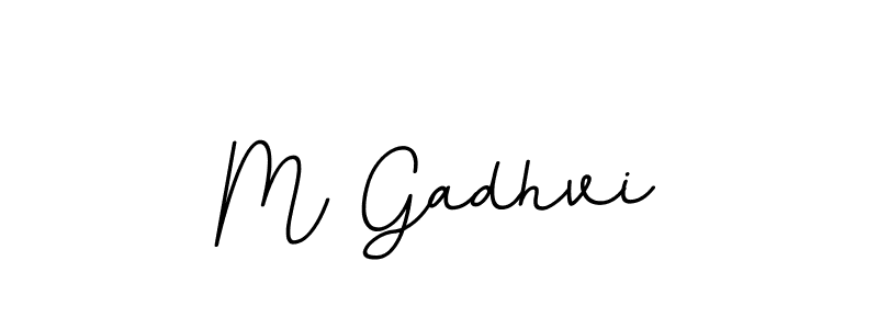 M Gadhvi stylish signature style. Best Handwritten Sign (BallpointsItalic-DORy9) for my name. Handwritten Signature Collection Ideas for my name M Gadhvi. M Gadhvi signature style 11 images and pictures png