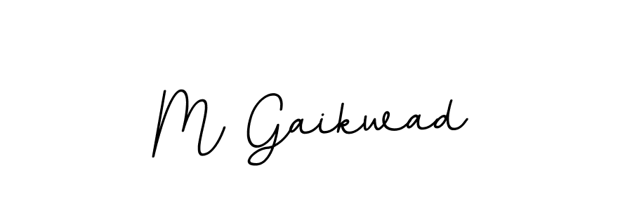 Design your own signature with our free online signature maker. With this signature software, you can create a handwritten (BallpointsItalic-DORy9) signature for name M Gaikwad. M Gaikwad signature style 11 images and pictures png