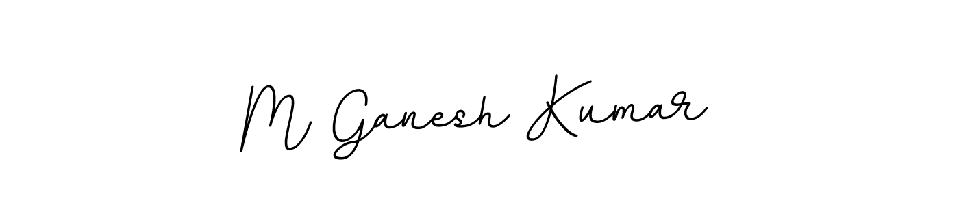 Make a beautiful signature design for name M Ganesh Kumar. With this signature (BallpointsItalic-DORy9) style, you can create a handwritten signature for free. M Ganesh Kumar signature style 11 images and pictures png