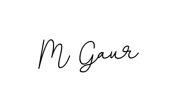 Design your own signature with our free online signature maker. With this signature software, you can create a handwritten (BallpointsItalic-DORy9) signature for name M Gaur. M Gaur signature style 11 images and pictures png