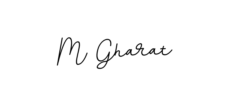 Use a signature maker to create a handwritten signature online. With this signature software, you can design (BallpointsItalic-DORy9) your own signature for name M Gharat. M Gharat signature style 11 images and pictures png
