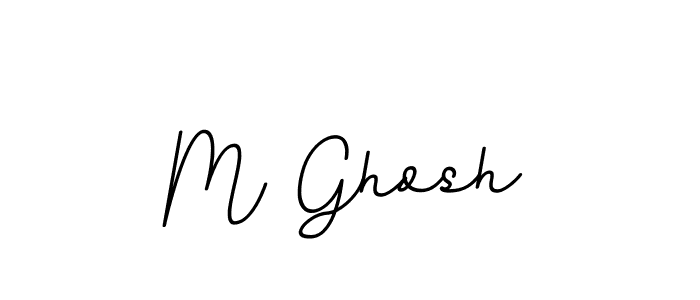 Design your own signature with our free online signature maker. With this signature software, you can create a handwritten (BallpointsItalic-DORy9) signature for name M Ghosh. M Ghosh signature style 11 images and pictures png