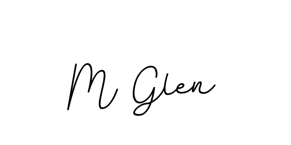 Make a beautiful signature design for name M Glen. With this signature (BallpointsItalic-DORy9) style, you can create a handwritten signature for free. M Glen signature style 11 images and pictures png