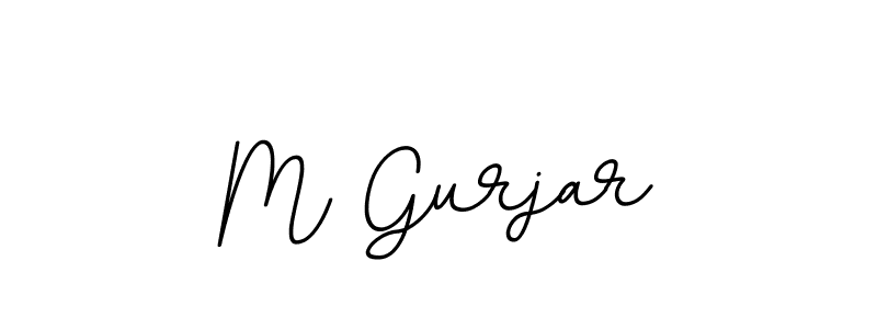 How to make M Gurjar name signature. Use BallpointsItalic-DORy9 style for creating short signs online. This is the latest handwritten sign. M Gurjar signature style 11 images and pictures png