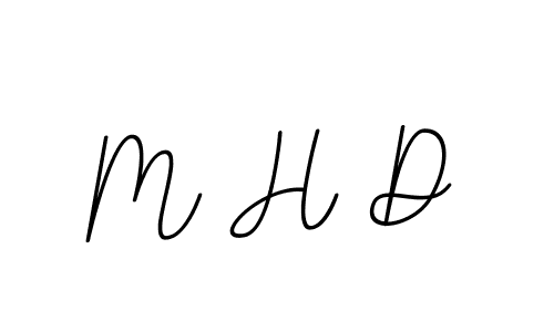 Create a beautiful signature design for name M H D. With this signature (BallpointsItalic-DORy9) fonts, you can make a handwritten signature for free. M H D signature style 11 images and pictures png