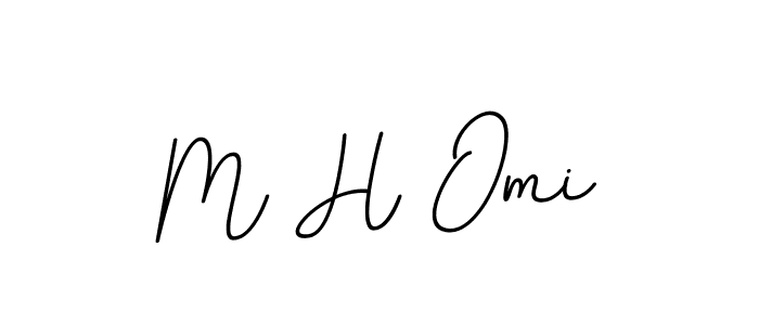 The best way (BallpointsItalic-DORy9) to make a short signature is to pick only two or three words in your name. The name M H Omi include a total of six letters. For converting this name. M H Omi signature style 11 images and pictures png
