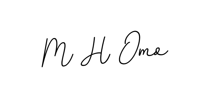 Create a beautiful signature design for name M H Omo. With this signature (BallpointsItalic-DORy9) fonts, you can make a handwritten signature for free. M H Omo signature style 11 images and pictures png