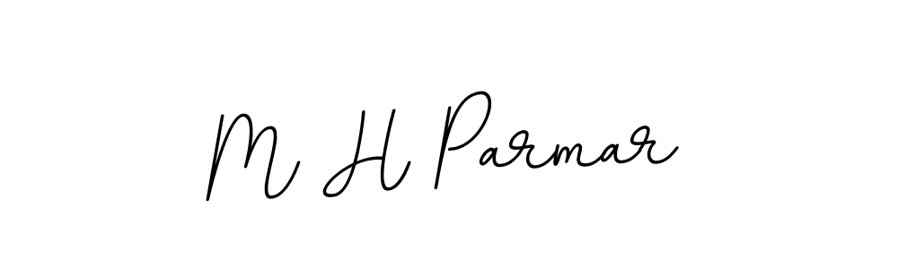 Create a beautiful signature design for name M H Parmar. With this signature (BallpointsItalic-DORy9) fonts, you can make a handwritten signature for free. M H Parmar signature style 11 images and pictures png