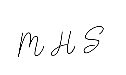 Make a beautiful signature design for name M H S. With this signature (BallpointsItalic-DORy9) style, you can create a handwritten signature for free. M H S signature style 11 images and pictures png