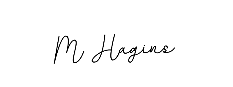 How to make M Hagins name signature. Use BallpointsItalic-DORy9 style for creating short signs online. This is the latest handwritten sign. M Hagins signature style 11 images and pictures png