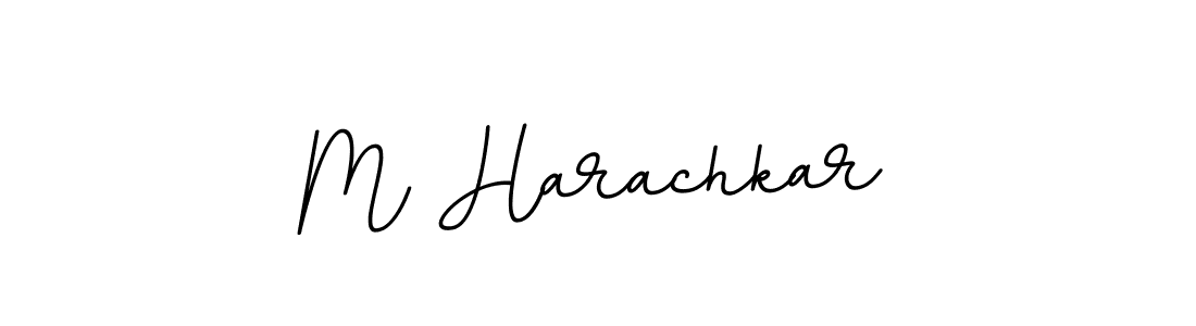 Use a signature maker to create a handwritten signature online. With this signature software, you can design (BallpointsItalic-DORy9) your own signature for name M Harachkar. M Harachkar signature style 11 images and pictures png