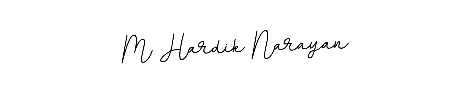 Design your own signature with our free online signature maker. With this signature software, you can create a handwritten (BallpointsItalic-DORy9) signature for name M Hardik Narayan. M Hardik Narayan signature style 11 images and pictures png