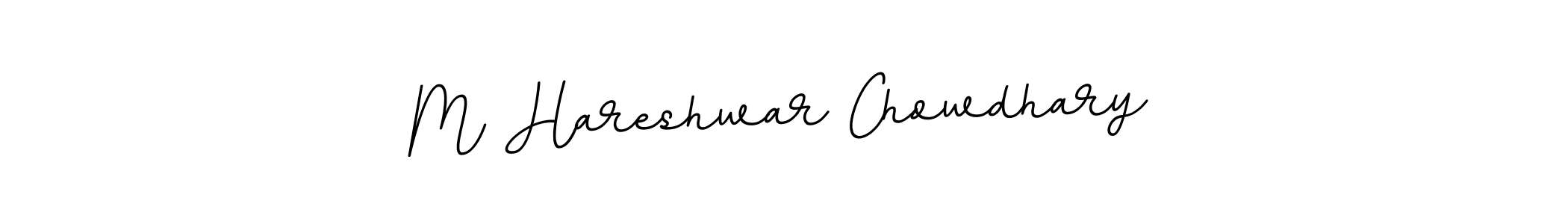 Design your own signature with our free online signature maker. With this signature software, you can create a handwritten (BallpointsItalic-DORy9) signature for name M Hareshwar Chowdhary. M Hareshwar Chowdhary signature style 11 images and pictures png