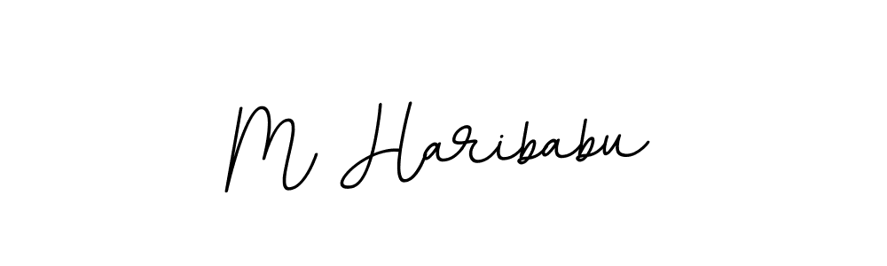 Make a beautiful signature design for name M Haribabu. With this signature (BallpointsItalic-DORy9) style, you can create a handwritten signature for free. M Haribabu signature style 11 images and pictures png