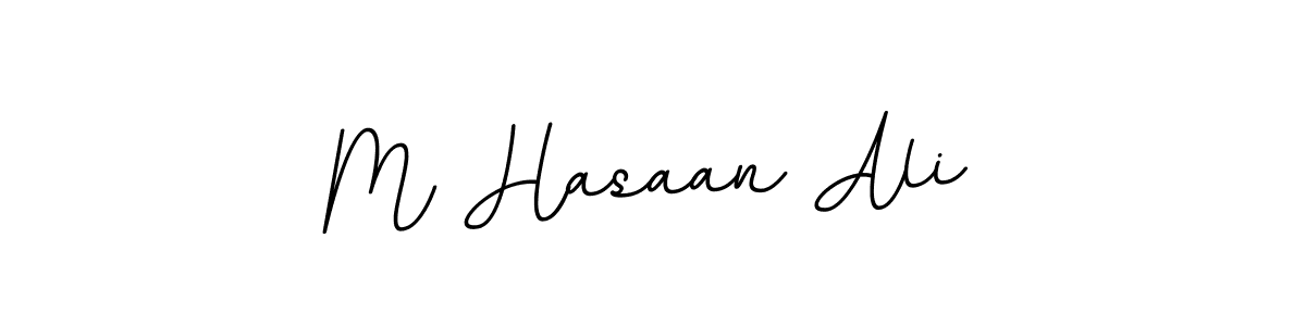 Make a beautiful signature design for name M Hasaan Ali. With this signature (BallpointsItalic-DORy9) style, you can create a handwritten signature for free. M Hasaan Ali signature style 11 images and pictures png