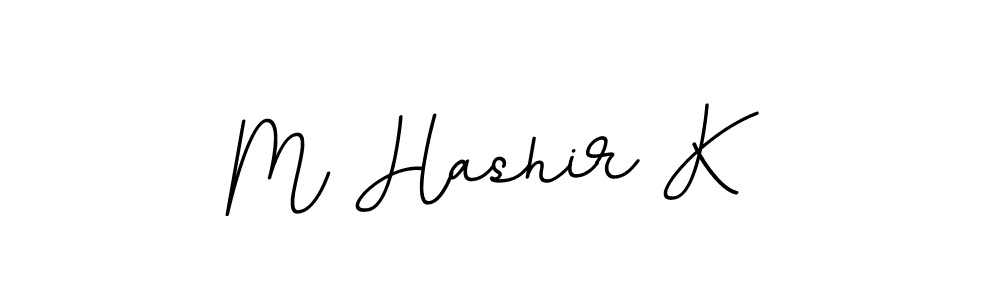 Create a beautiful signature design for name M Hashir K. With this signature (BallpointsItalic-DORy9) fonts, you can make a handwritten signature for free. M Hashir K signature style 11 images and pictures png