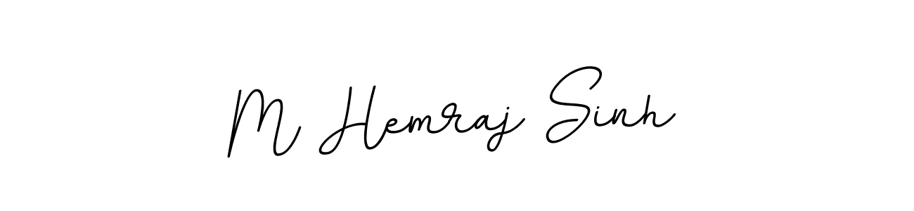 The best way (BallpointsItalic-DORy9) to make a short signature is to pick only two or three words in your name. The name M Hemraj Sinh include a total of six letters. For converting this name. M Hemraj Sinh signature style 11 images and pictures png