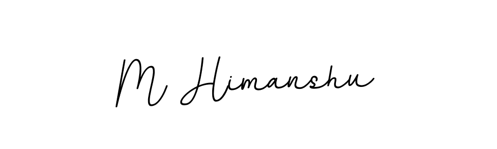 M Himanshu stylish signature style. Best Handwritten Sign (BallpointsItalic-DORy9) for my name. Handwritten Signature Collection Ideas for my name M Himanshu. M Himanshu signature style 11 images and pictures png