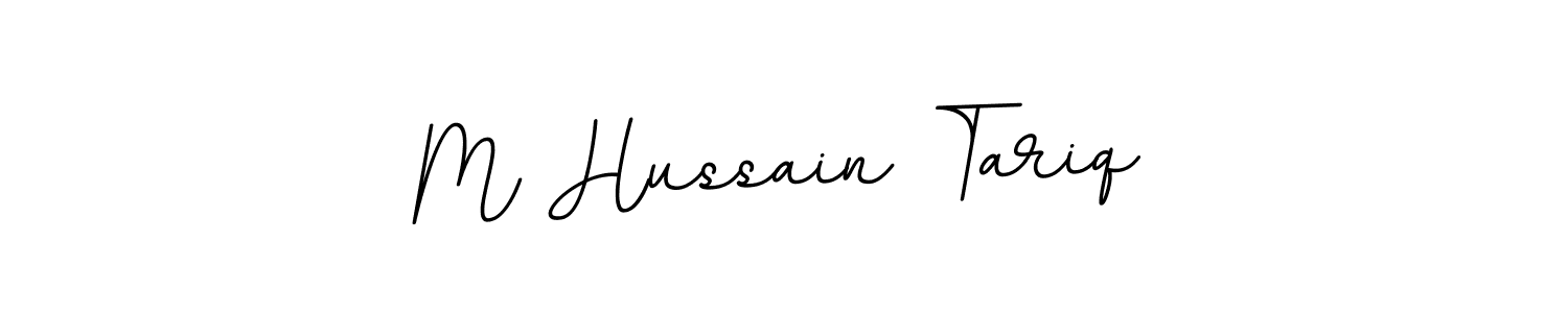 Create a beautiful signature design for name M Hussain Tariq. With this signature (BallpointsItalic-DORy9) fonts, you can make a handwritten signature for free. M Hussain Tariq signature style 11 images and pictures png