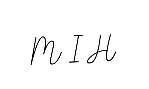 Use a signature maker to create a handwritten signature online. With this signature software, you can design (BallpointsItalic-DORy9) your own signature for name M I H. M I H signature style 11 images and pictures png