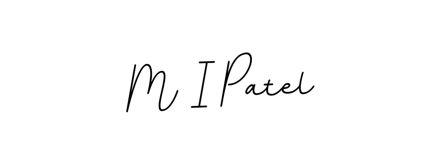 How to make M I Patel name signature. Use BallpointsItalic-DORy9 style for creating short signs online. This is the latest handwritten sign. M I Patel signature style 11 images and pictures png