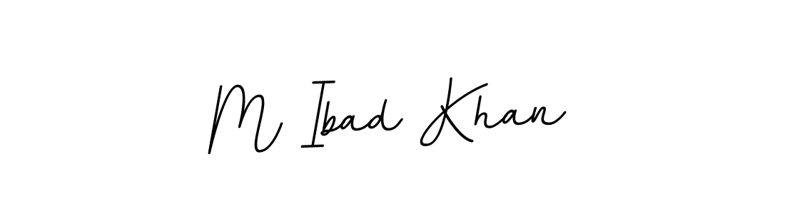 Create a beautiful signature design for name M Ibad Khan. With this signature (BallpointsItalic-DORy9) fonts, you can make a handwritten signature for free. M Ibad Khan signature style 11 images and pictures png