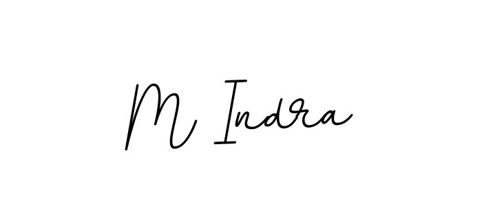 Use a signature maker to create a handwritten signature online. With this signature software, you can design (BallpointsItalic-DORy9) your own signature for name M Indra. M Indra signature style 11 images and pictures png