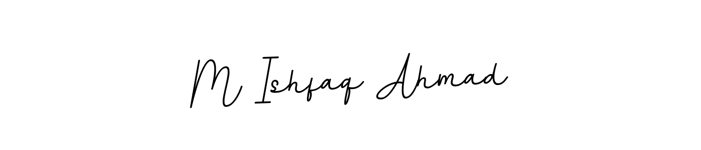 Use a signature maker to create a handwritten signature online. With this signature software, you can design (BallpointsItalic-DORy9) your own signature for name M Ishfaq Ahmad. M Ishfaq Ahmad signature style 11 images and pictures png