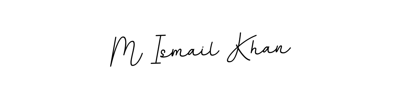 Use a signature maker to create a handwritten signature online. With this signature software, you can design (BallpointsItalic-DORy9) your own signature for name M Ismail Khan. M Ismail Khan signature style 11 images and pictures png