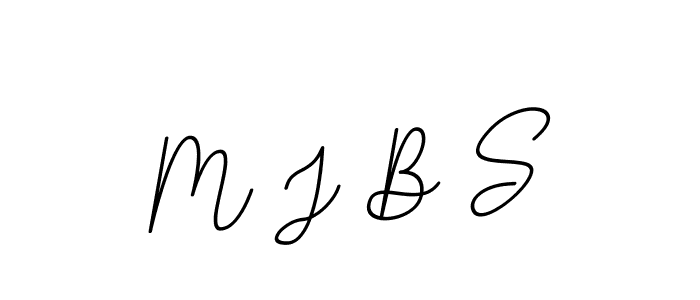 The best way (BallpointsItalic-DORy9) to make a short signature is to pick only two or three words in your name. The name M J B S include a total of six letters. For converting this name. M J B S signature style 11 images and pictures png