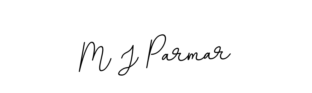Design your own signature with our free online signature maker. With this signature software, you can create a handwritten (BallpointsItalic-DORy9) signature for name M J Parmar. M J Parmar signature style 11 images and pictures png