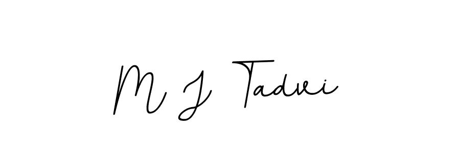 Design your own signature with our free online signature maker. With this signature software, you can create a handwritten (BallpointsItalic-DORy9) signature for name M J Tadvi. M J Tadvi signature style 11 images and pictures png