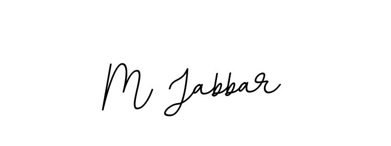 Make a beautiful signature design for name M Jabbar. With this signature (BallpointsItalic-DORy9) style, you can create a handwritten signature for free. M Jabbar signature style 11 images and pictures png