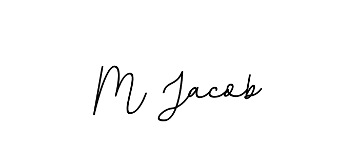 Create a beautiful signature design for name M Jacob. With this signature (BallpointsItalic-DORy9) fonts, you can make a handwritten signature for free. M Jacob signature style 11 images and pictures png
